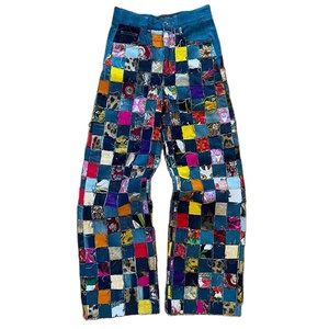 بنطلون رجالي مرقع مخصص من AeeDenim ، بنطلون Y2k رجالي فضفاض كلاسيكي للرجال تالف ، جينز جديد فضفاض رخيص متعدد الألوان - Product Image 3