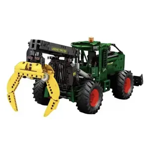 Reobrix 22027 Engineering 948L-II Logging Tractor Model Building Blocks Cars Truck Sets Toy Build Block For Kids