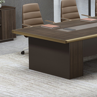 Petite table de conférence rectangulaire Table de réunion personnalisée Table de réunion classique en bois Bureau Wisda Commercial