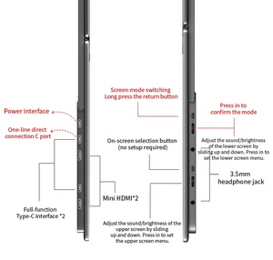 New 2.5K Slim Trọng lượng nhẹ 60Hz Màn hình Kép màn hình di động 16 inch 2560x1600 độ phân giải <span class=keywords><strong>LCD</strong></span> xách tay bên ngoài màn hình - Product Image 5