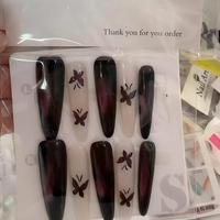 Uñas Postizas de Color Sólido, Diseño Aleatorio, 10 Piezas/Juego, Uñas Postizas Cortas Cuadradas