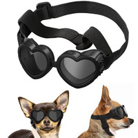 Lunettes de soleil pour chiots en forme de coeur directes d'usine Lunettes UV imperméables pour chiens