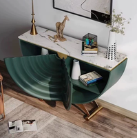 Meubles de maison modernes, design simple, table d'entrée avec rangement, table console en marbre pour couloir, salon, tables consoles