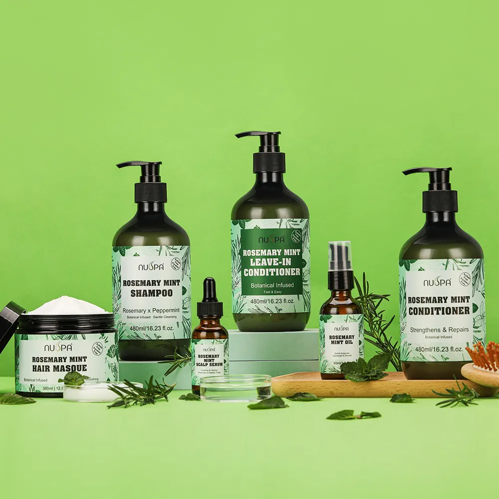 Groothandel Nuspa Diep Reinigende Verfrissende Haarverzorging Bevordert Hoofdhuid Gezondheid Rozemarijn Mint Shampoo