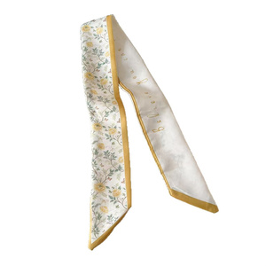 Cinta multifuncional de alta gama con estampado de peonías frescas y dulces, diseño de letras, para cuello, cabello, cintura y como cinta para el cabello y cinturón para mujer - Product Image 6
