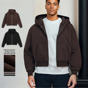 <span class=keywords><strong>Sudadera</strong></span> con capucha y cremallera estampada de alta calidad al por mayor, unisex, tipo jersey, de felpa, para hombre, talla grande, tejido de rizo, invierno, ODM, 360GSM - Product Image 1