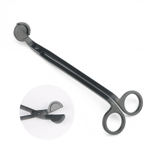 Jusuo 4-en-1 : Ciseaux coupe-mèche, éteignoir, crochets et outil de plongée pour bougies avec plateau – Accessoires en acier inoxydable - Product Image 3
