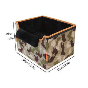 GeerDuo Pet Portable Travel Kleine mittelgroße Hunde Katzen Erhöhtes Auto-Booster-Sitzbett mit Sicherheits gurt - Product Image 2