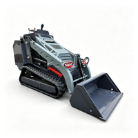Loader Skid Steer Diesel Mini yang Sangat Tangguh untuk Pekerjaan Pembersihan Limbah Konstruksi di Halaman