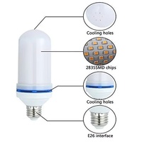 Ampoule Flamme Gravité Simulée Led Effet Feu Lumière Scintillante Ampoule avec 4 Modes pour Intérieur Extérieur Fête Décoration de Noël