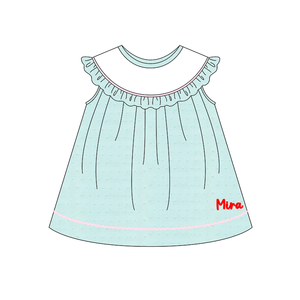 Toddler Baby Girls Swiss Dot Bubble Romper Summer Dress Set Ruffle Trim Sleeveless Sunsuit Boutique Children Clothing Outfits - Product Image 5