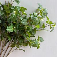 Feuille de menthe artificielle de haute qualité au toucher réel, douce, pour arrangements, décoration intérieure, plante verte, mariage, jardinage, festival