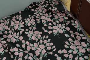 Bán Buôn 100 Polyester Mềm Trắng Đen Hoa Mô Hình Thổ Cẩm Jacquard Vải Cho Mùa Hè Mùa Xuân Mùa Thu Phụ Nữ Ăn Mặc - Product Image 4