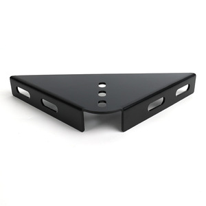 Trapezoidal Corner <b>Bracket</b> Steel Black 20 Mm Hole Furniture Hardware <b>Shelf</b> Support Bed Brace Minimalist Design Durable - Product Image 1