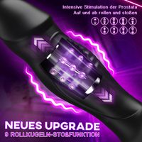 Herren Analvibrator mit Prostata-Stimulation Penisring 9 Vibrationsmodi Rollenstoßfunktion 290g Gewicht Modell BV5380