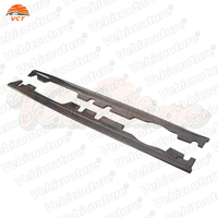 Side Skirt Bumper Serat Karbon Gaya E90 E92 EX untuk M3 E90E92-Hitam Perekat Sendiri 100% Cocok