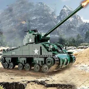 Panlos 632021 WW2 Quân Sự Cổ Điển Mô Hình Sherman "Đom Đóm" Vừa Tank Bộ Sưu Tập Mô Hình Gạch Đồ Chơi Quà Tặng Xây Dựng Khối Bộ - Product Image 4