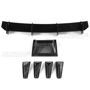 Diffuseur arrière de voiture et ensemble de séparateurs latéraux arrière + Cache de lampe de pare-chocs arrière + 4 caches ailerons de requin pour Subaru STI WRX 2015-2021 - Product Image 2