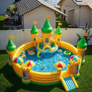 Carpa de Sombra para <span class=keywords><strong>Piscina</strong></span> Infantil Inflable de PVC para Jardín con Cubierta de Domo, Ecológica y Duradera para Fiestas Infantiles - Product Image 5