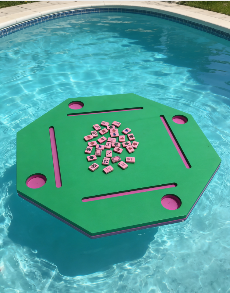 Pool Tables Float Floating Mahjong Tiles for Pool 160-piece American Mahjong Tile with ...