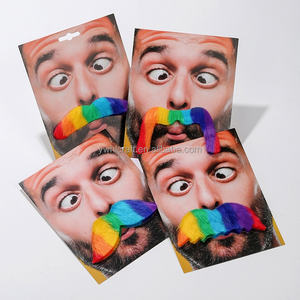 Bigote de Peluche Fluorescente para Fiesta de Disfraces HLC, Bigote LGBTQ para Desfile de Trébol, <span class=keywords><strong>Disfraz</strong></span>, Fiesta de San Patricio, Decoración de Bigote Falso - Product Image 4