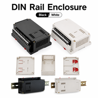 Boîtier de montage sur rail DIN en ABS PC résistant aux intempéries, 155x110x60mm, protection IP54, boîte de commande d'instruments électroniques