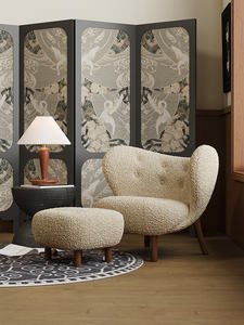 Poltrona Singola <span class=keywords><strong>Petra</strong></span> di Design Hibiscus, Moderna con Schiuma ad Alta Elasticità, Stile Antico per Soggiorno <span class=keywords><strong>e</strong></span> Camera da Letto, Casual in Cashmere - Product Image 2