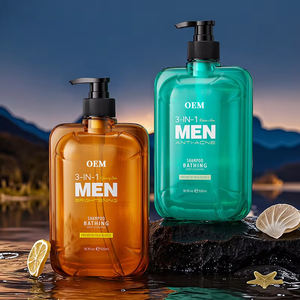 Gel de Ducha y Champú 3 en 1 Profesional para Hombre con Aceite de Baño, Control de Poros, Frescura Duradera y Fragancia Premium - Product Image 1