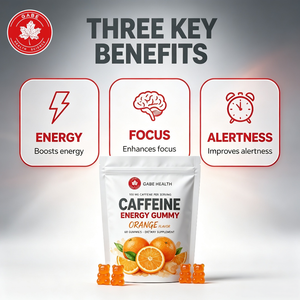 Gummies Énergétiques OEM à la Caféine 100mg par Portion, 60 Unités, Saveur Orange, Énergie pour Athlètes et Gymnastes, Marque Privée - Product Image 3
