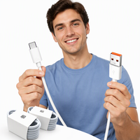 Câble de données USB-A vers Type-C 100W 6A à charge rapide, tressé en TPE, pour iPhone, Android, appareil photo, ordinateur