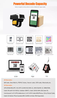 DiligenCe Hızlı Hızlı Depo Mini Kablosuz 2.4g USB RS232 QR Kod PDF417 1D 2D Süpermarket Android El Tipi Barkod Okuyucu