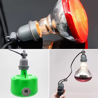 Support de lampe en céramique durable pour animaux de compagnie et reptiles avec interrupteur de température réglable et prise E27, câble et base de lampe