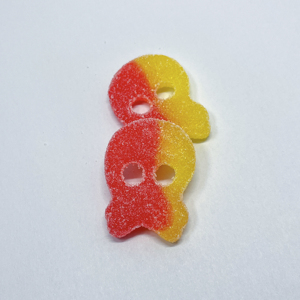 Noticias de la Feria de Cantón: Caramelos de Goma BUBS, Dulces de Goma con Forma de Calavera de Doble Color, Sabores Multifrutas, Gomitas Agridulces y Suaves - Product Image 2
