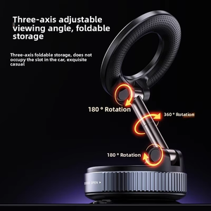 <span class=keywords><strong>Support</strong></span> de téléphone magnétique pliable à rotation 360° en alliage de zinc avec ventouse puissante pour voiture - Product Image 3