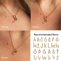 eManco Colgante de Letra con Contorno de Cristal Pavé de Acero Inoxidable, Inicial con Borde de Diamantes de Imitación para Joyería DIY de Lujo para Bodas