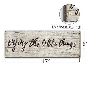 Decorazioni murali in legno goditi il segno delle piccole cose - Product Image 3