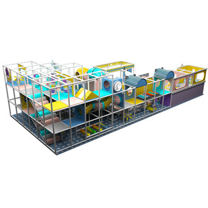 Équipement de jeu intérieur moderne de conception commerciale personnalisé en usine avec grimpeur et toboggan - Product Image 3