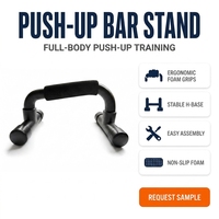 Barre de Push-Up en Mousse Durable de Haute Qualité Zone AB Antidérapante Type S pour l'Entraînement de Force et l'Aérobic à Domicile