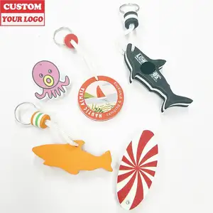 Promotion Gift Customized Different Cute Shape Eva Foam Sublimation Eva Foam Promotional Floating Boat Custom Logo Keychain