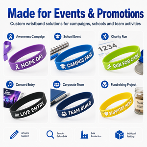 Pulseras Promocionales de Silicona con Relieve para Concientización sobre la Salud Hospitalaria, Pulseras de Goma Suave con Mensaje Personalizado y Logotipo para Regalo - Product Image 4