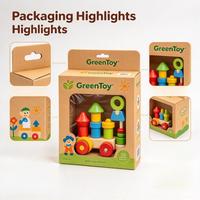 Boîte à jouets en kraft personnalisée multi-tailles avec fenêtre et languette de suspension pour l'emballage de jouets, vente en gros en vrac, directement de l'usine