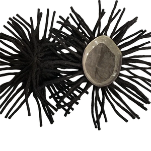 Postizo de Cabello Indio Remy con Rastas para <span class=keywords><strong>Hombre</strong></span>, Prótesis Capilar Masculina, Mono, Rastas Trenzadas Largas, Peluca para <span class=keywords><strong>Hombre</strong></span> - Product Image 1