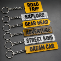 Porte-clés personnalisé en acrylique avec plaque d'immatriculation britannique miniature, fabrication gratuite, design personnalisé