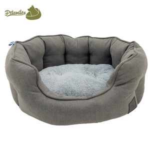 Hochwertiges Luxus-Leinen Komfortables Rundes Hundebett Pfotenform Hundebett Haustier Katzenbett - Product Image 1