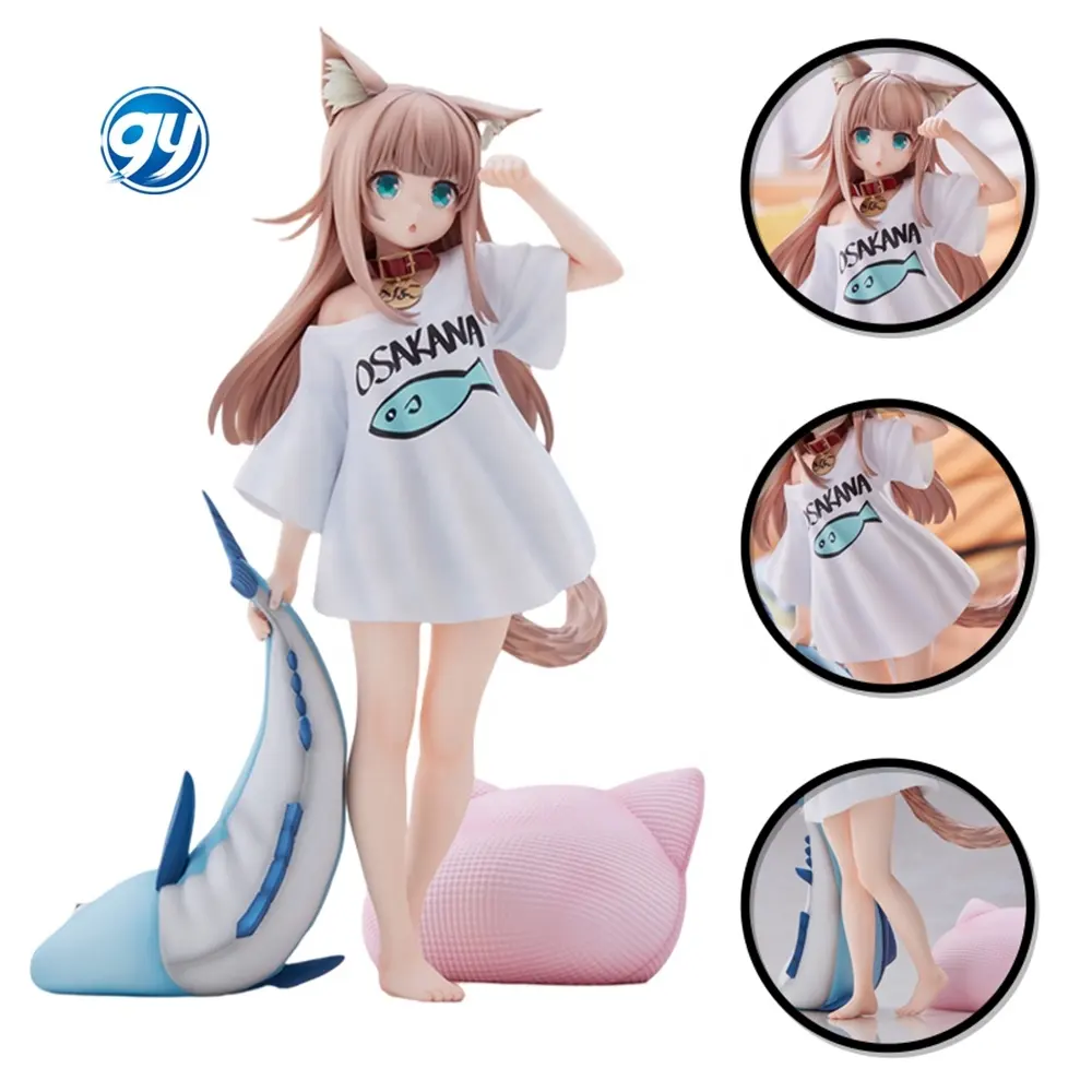 Gy 23Cm Gouden Hoofd Mijn Kat Is Een Kawaii Figuur Japans Anime Meisje Model Speelgoed