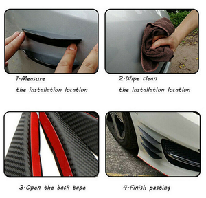 <span class=keywords><strong>Aletas</strong></span> divisoras <span class=keywords><strong>para</strong></span> difusor de parachoques delantero, accesorio Universal, Spoiler, Barbilla, tuneado de coche, Canard, 6 unids/lote - Product Image 6