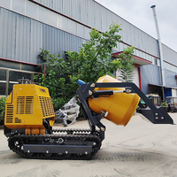 Mini-mélangeur sur chenilles à configuration standard, accessoires complets inclus pour une utilisation directe après livraison