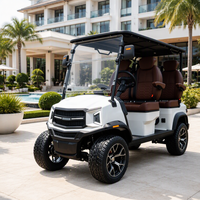 Voiturette de golf électrique Elite Edition 4 places avec peinture de carrosserie personnalisée et compartiment de rangement supplémentaire intégré