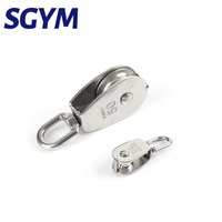 M15 M20 M25 M32 M50 M75 304 petit bloc de poulie simple en acier inoxydable, poulie de câble rotative à 360 degrés