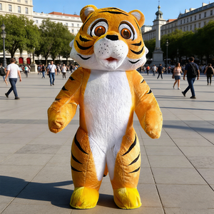 Mascota Personalizada <span class=keywords><strong>de</strong></span> Alta Calidad, <span class=keywords><strong>Disfraz</strong></span> Inflable Gigante <span class=keywords><strong>de</strong></span> Tigre Amarillo Peludo para Eventos Comerciales <span class=keywords><strong>de</strong></span> Empresas - Product Image 2